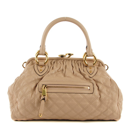 Marc Jacobs Lacquered Goatskin Quilted Stam Beige 1 of 7