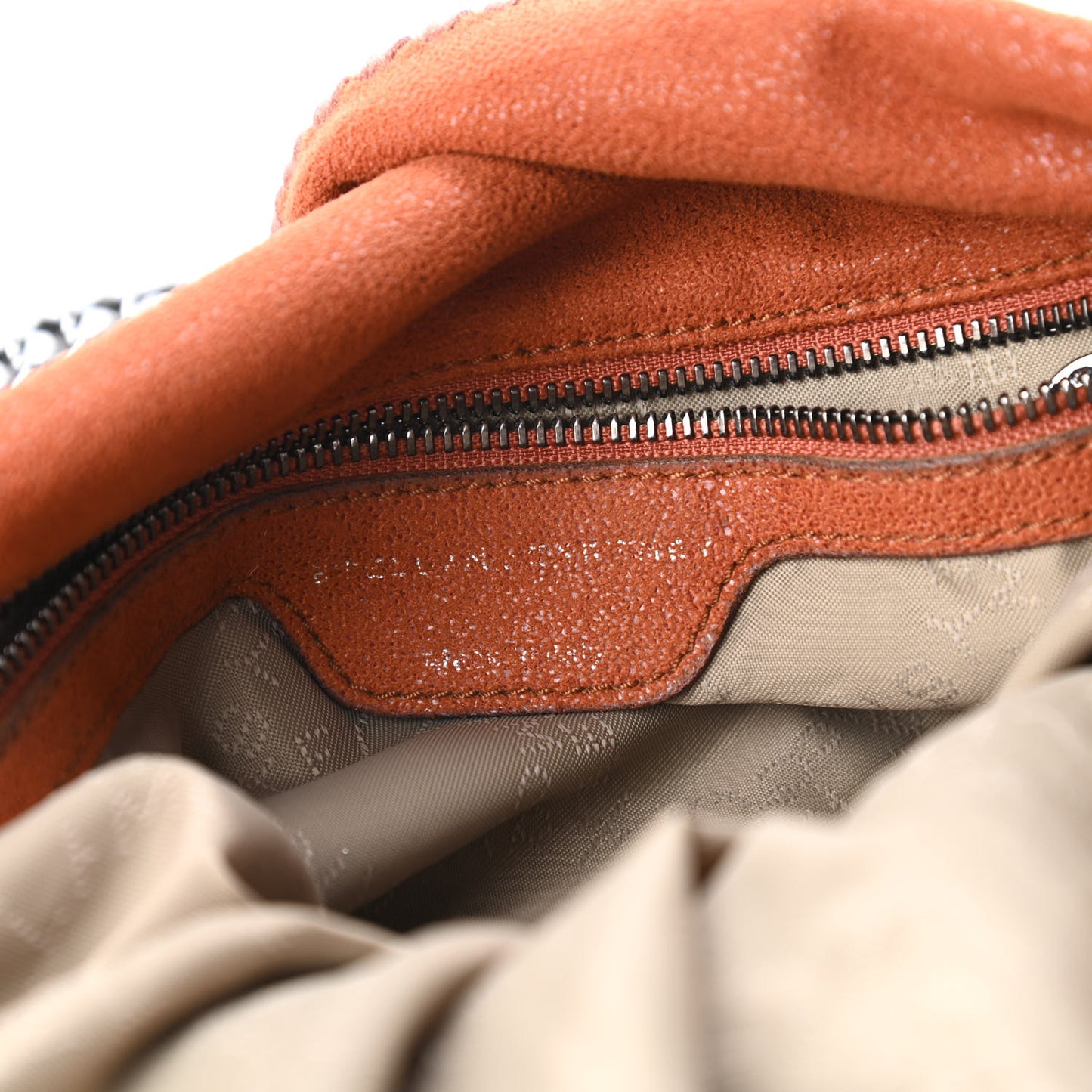 Shaggy Deer Small Falabella Fold Over Tote Brandy