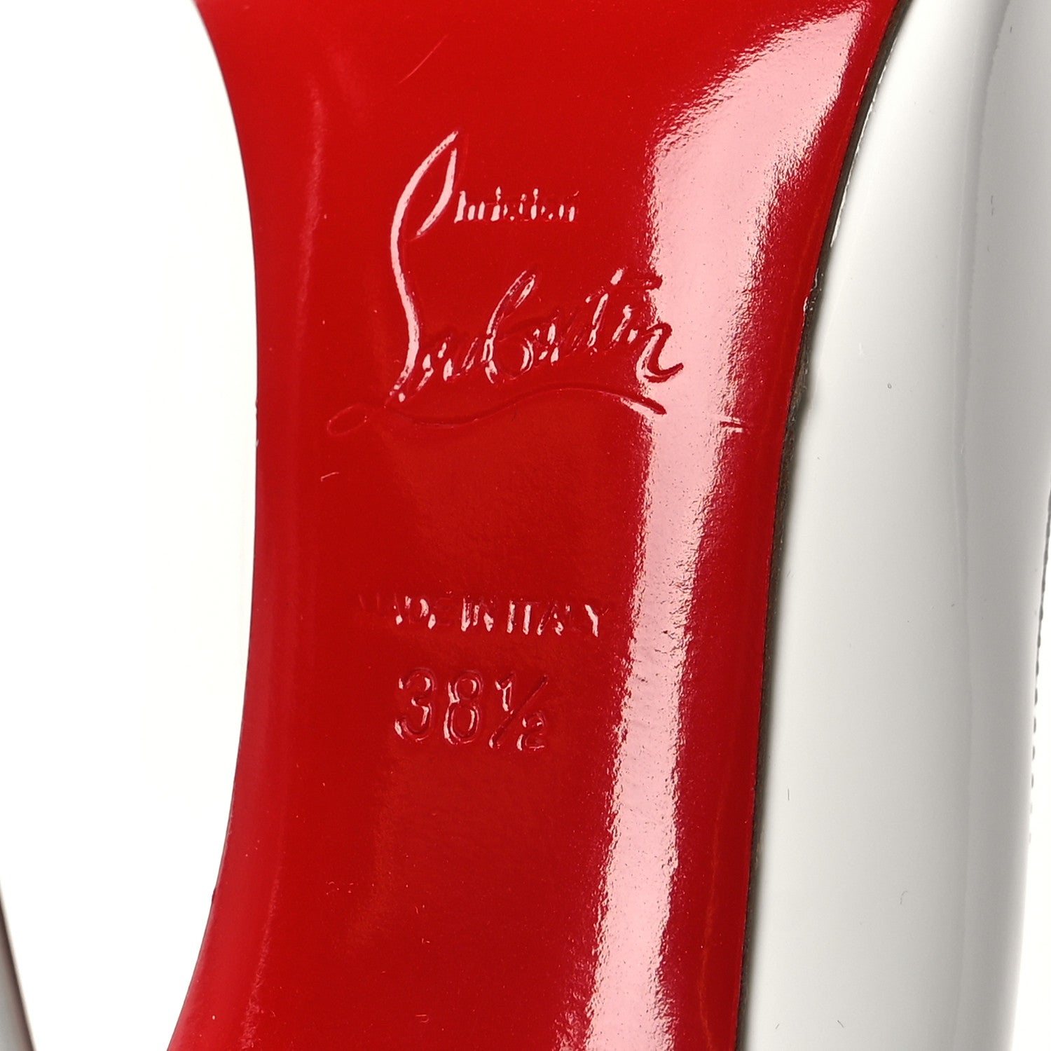 Christian Louboutin Patent Hot Chick 100 Pumps 38.5 White 6 of 8