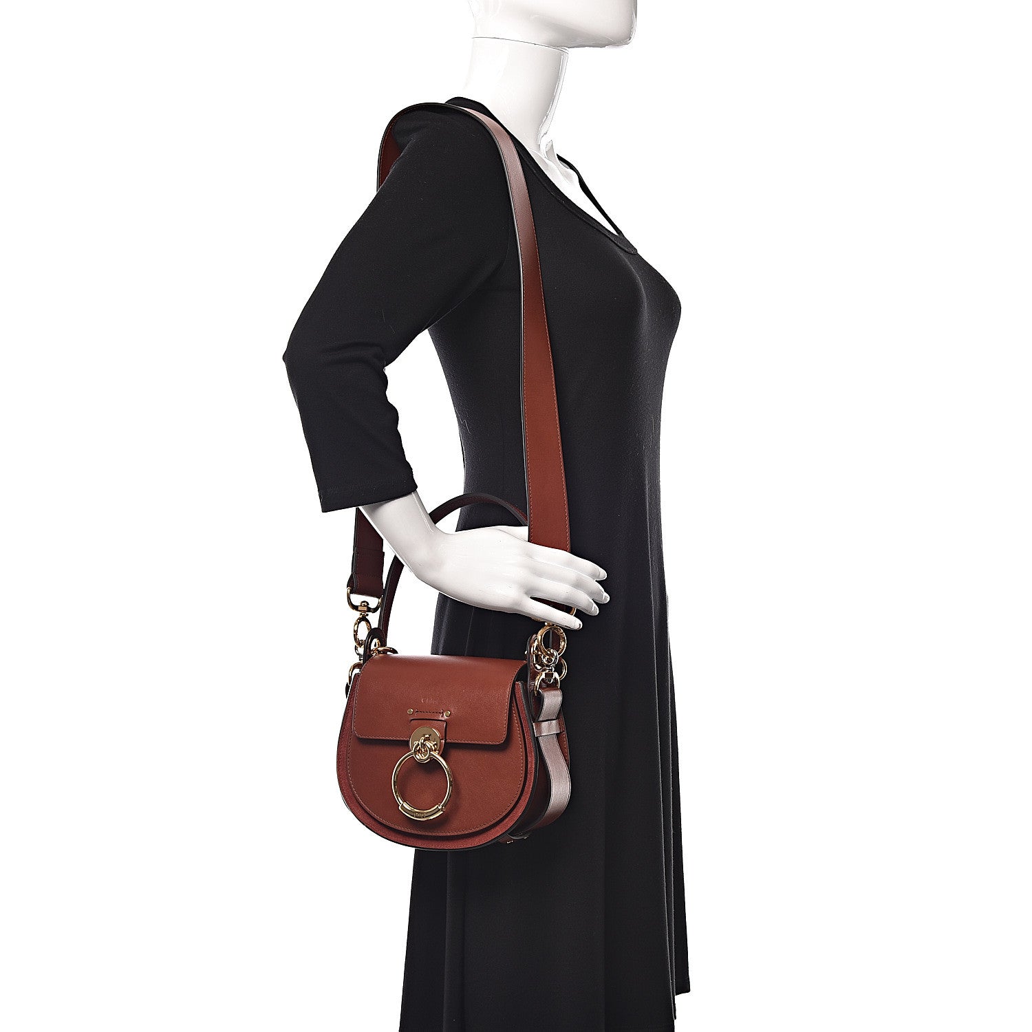 Chloe Calfskin Small Tess Bag Sepia Brown 2 of 9