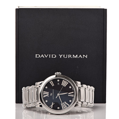 David Yurman Stainless Steel Diamond Black Mother of Pearl 38mm Classic Quartz Watch 7 of 7