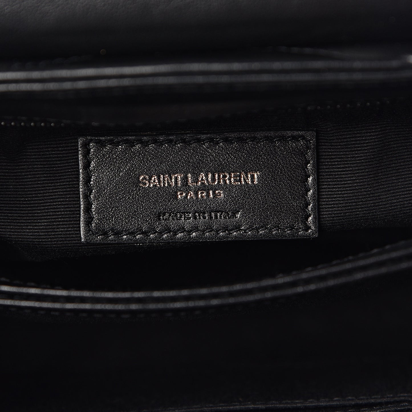 Calfskin Y Quilted Monogram Toy Loulou Crossbody Bag Black