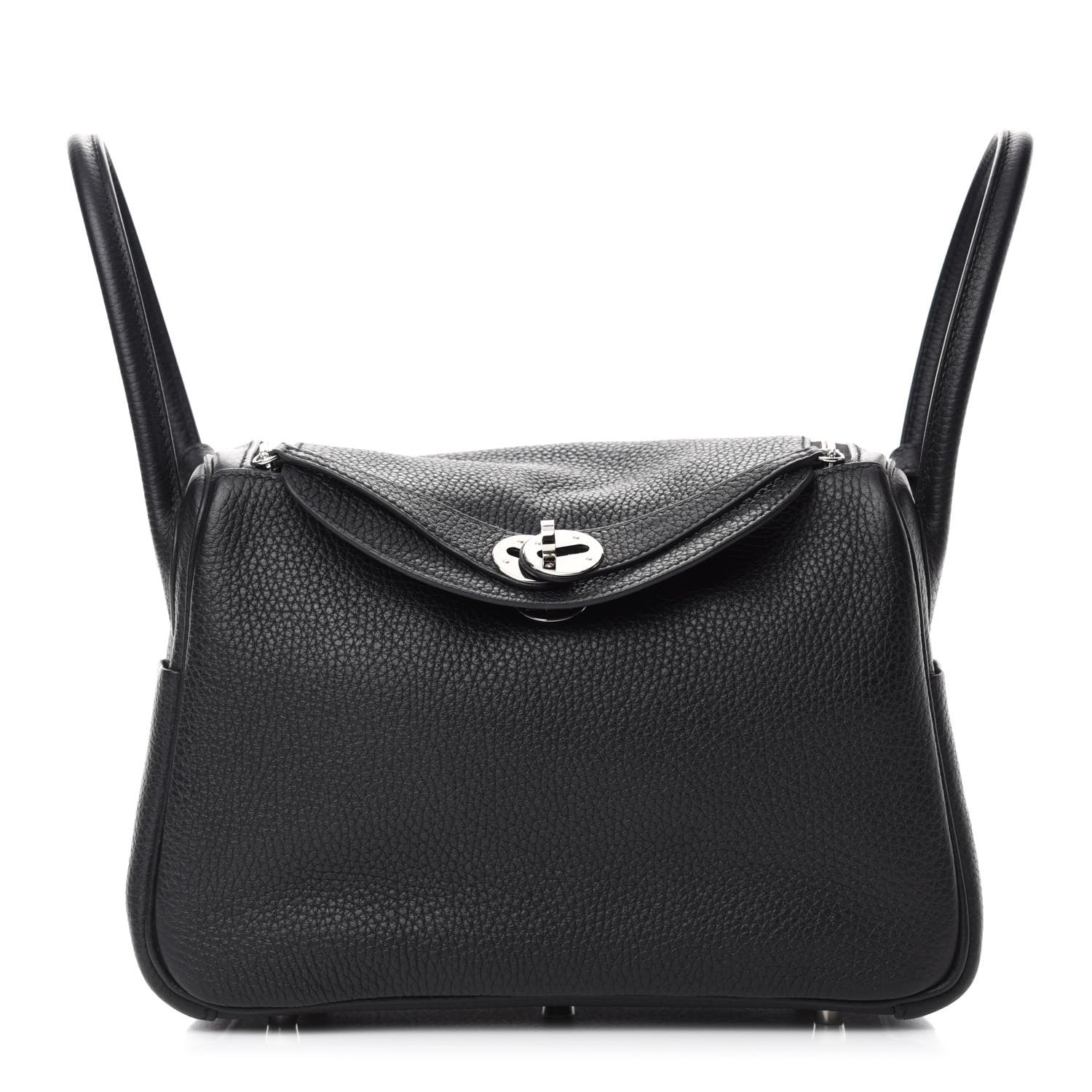 Hermes Taurillon Clemence Lindy 26 Black 1 of 11