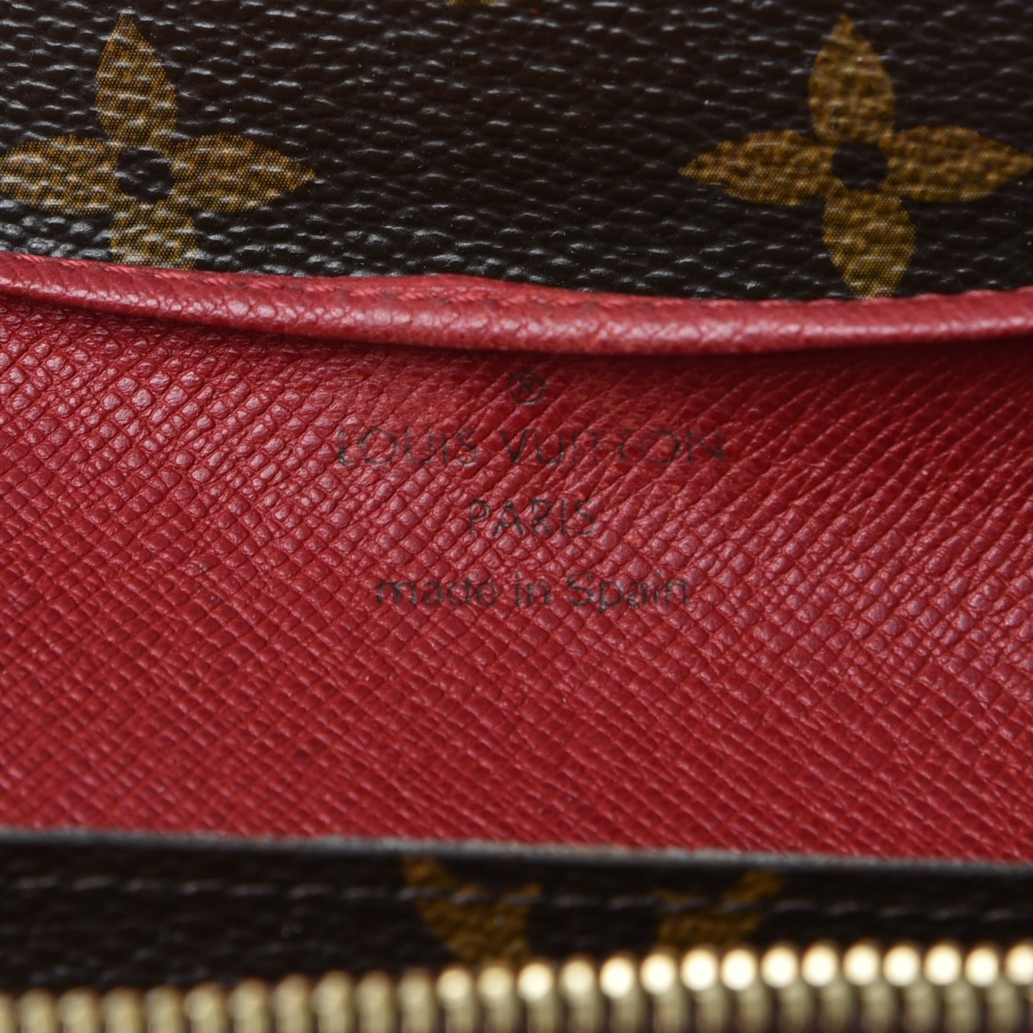 Monogram Emilie Wallet Red