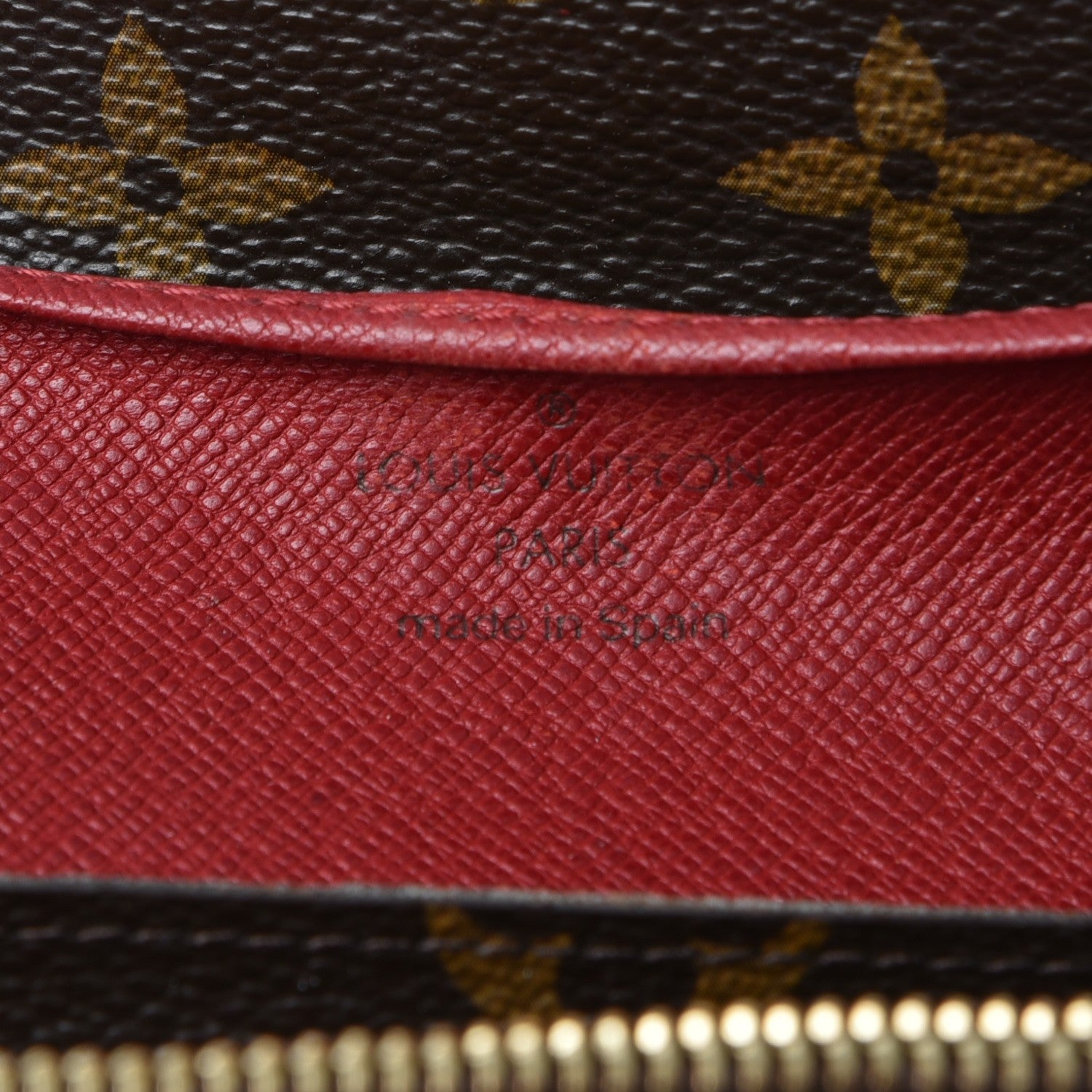 Louis Vuitton Monogram Emilie Wallet Red 6 of 12