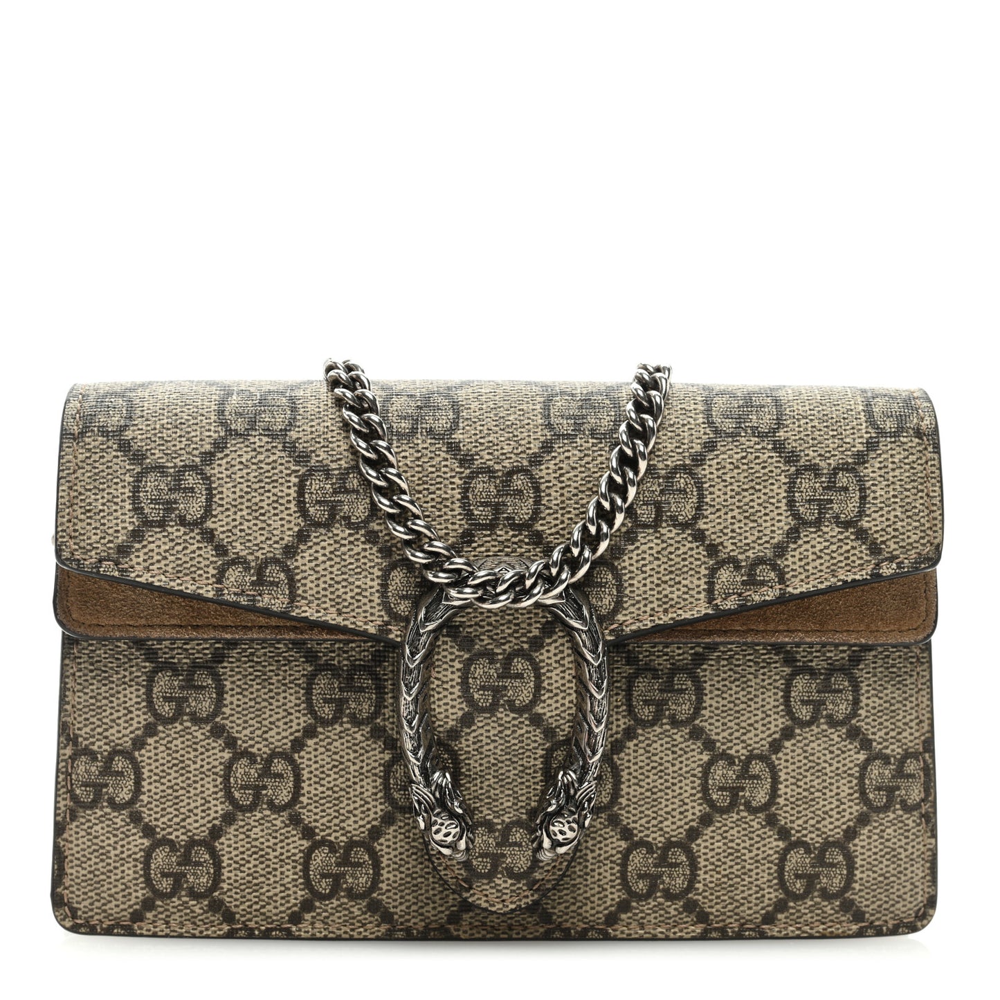 GG Supreme Monogram Super Mini Dionysus Shoulder Bag Taupe