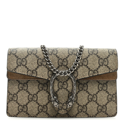 Gucci GG Supreme Monogram Super Mini Dionysus Shoulder Bag Taupe 2 of 15