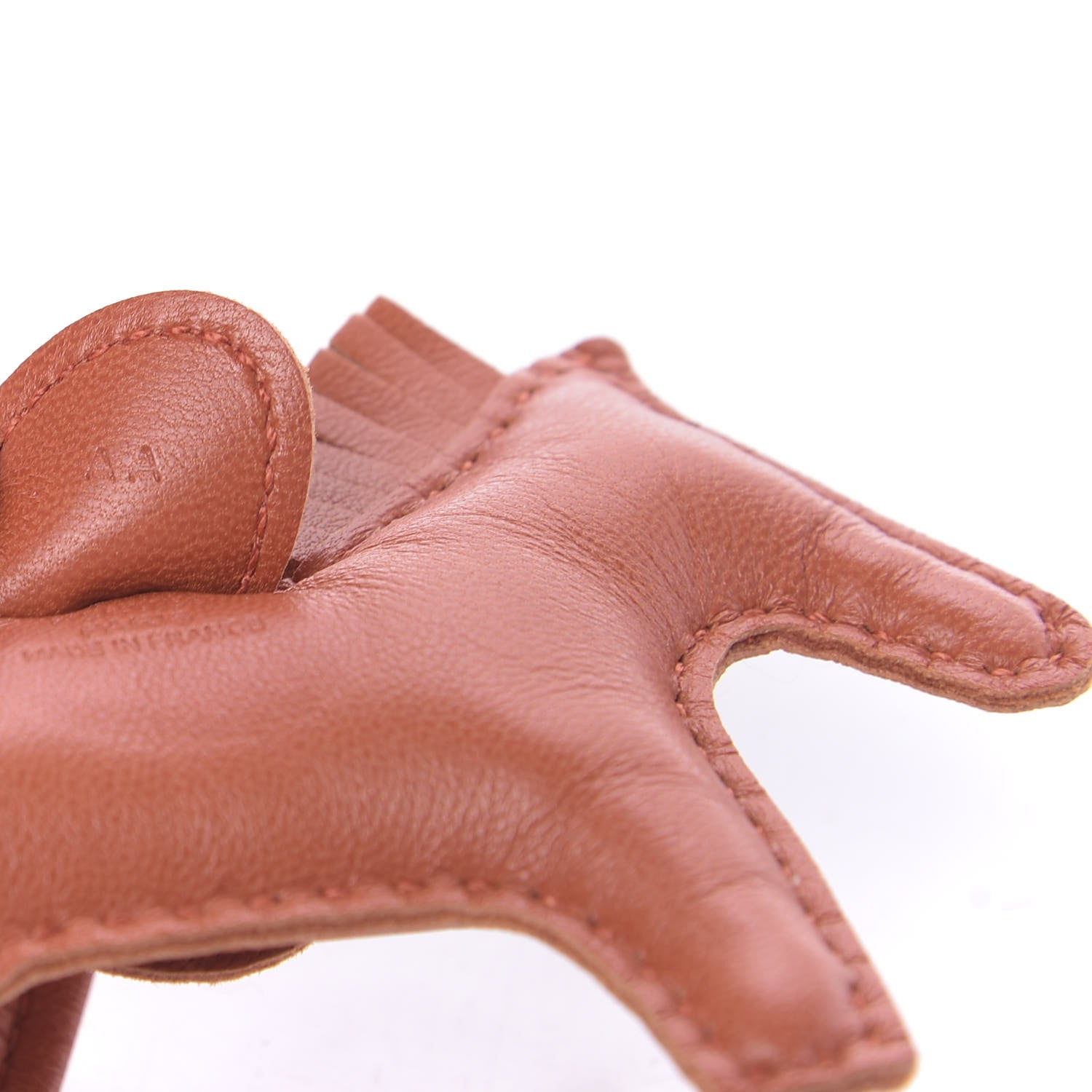 Hermes Milo Lambskin Grigri Rodeo Horse Bag Charm PM Cornaline 3 of 5