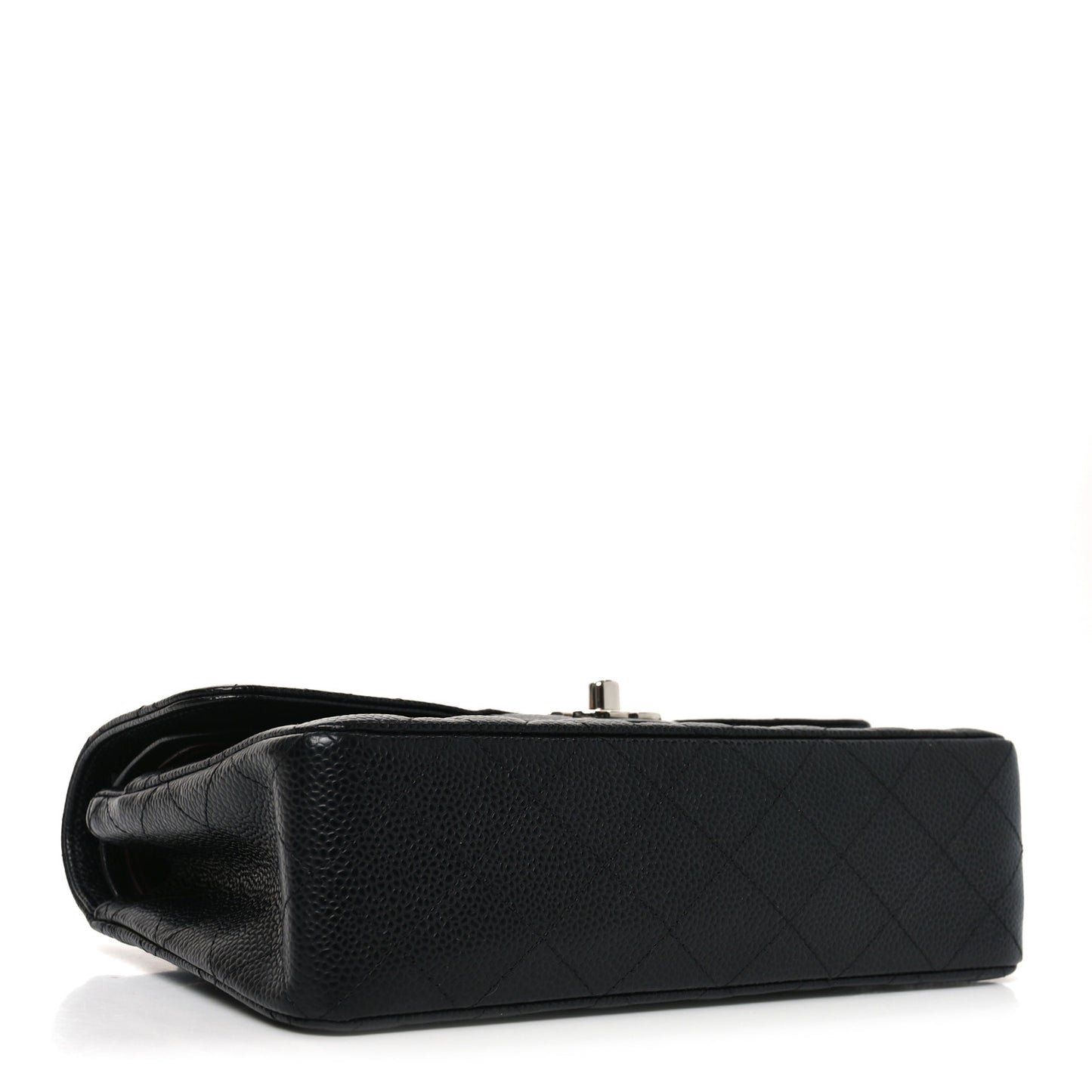 Caviar Quilted Small Double Flap Black