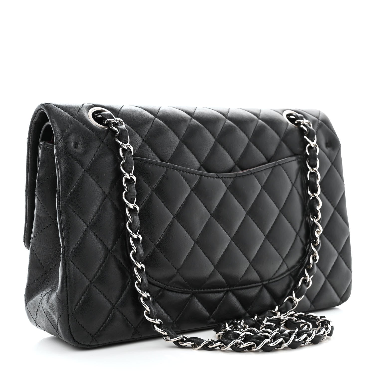 Chanel Lambskin Quilted Medium Double Flap Black 3 of 15