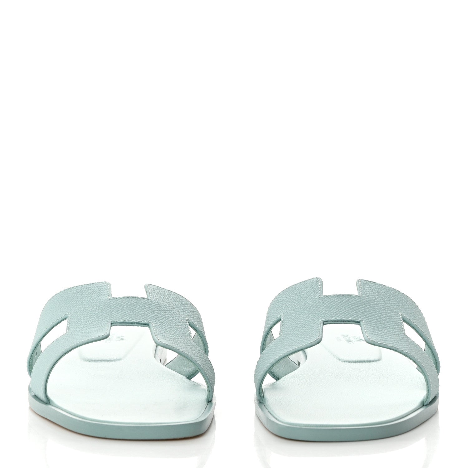 Hermes Epsom Oran Sandals 38 Vert Embrun 2 of 10