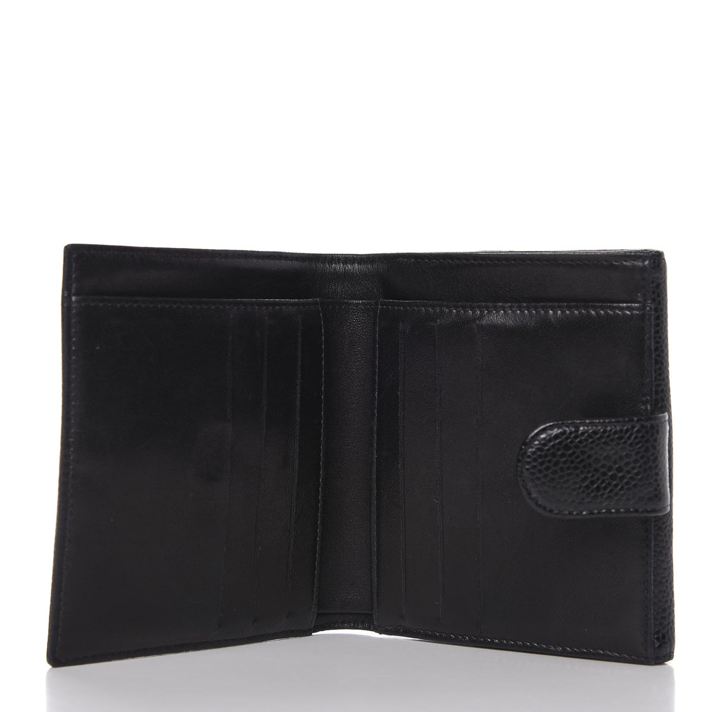 Caviar Timeless CC Compact French Wallet Black