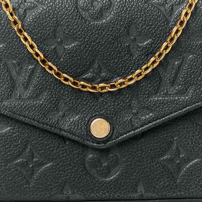 Louis Vuitton Empreinte Pochette Felicie Chain Wallet Black 13 of 18