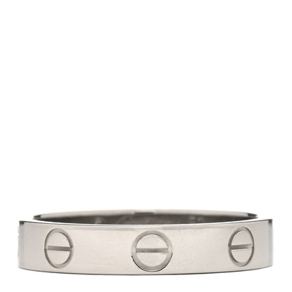 Cartier 18K White Gold 3.5mm LOVE Wedding Band Ring 52 6 1 of 3