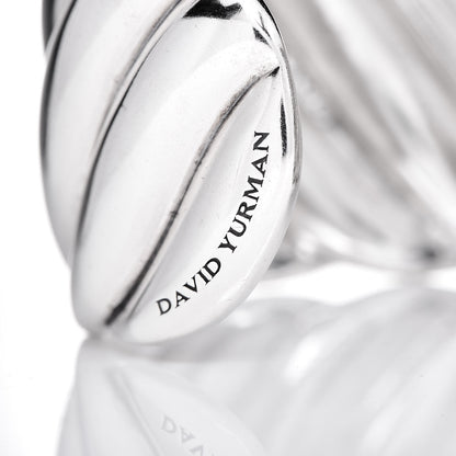 David Yurman Sterling Silver Wide Sculpted Cable Cuff Bracelet 4 of 5