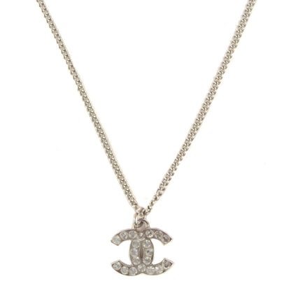 Chanel Crystal Timeless CC Necklace Silver 1 of 6