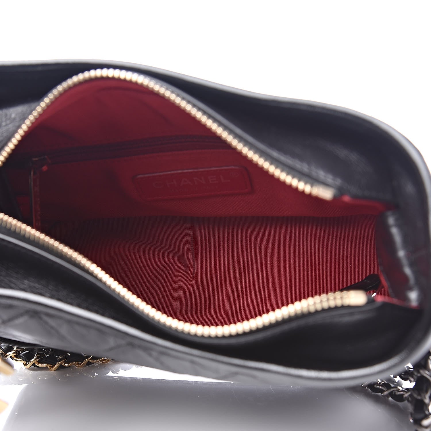 Chanel Aged Calfskin Quilted Small Gabrielle Hobo Black 6 of 12