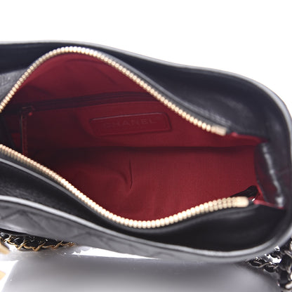 Chanel Aged Calfskin Quilted Small Gabrielle Hobo Black 6 of 12