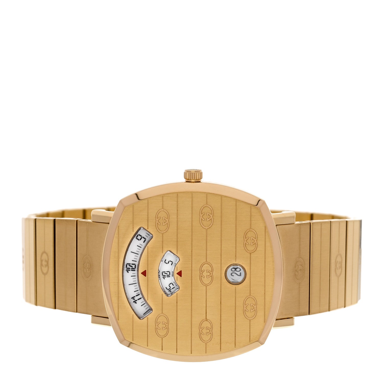 Gucci Stainless Steel 38mm Grip Quartz Watch Gold 1810338