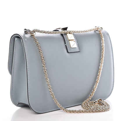 Valentino Garavani Vitello Medium Glam Lock Rockstud Flap Nube 3 of 8