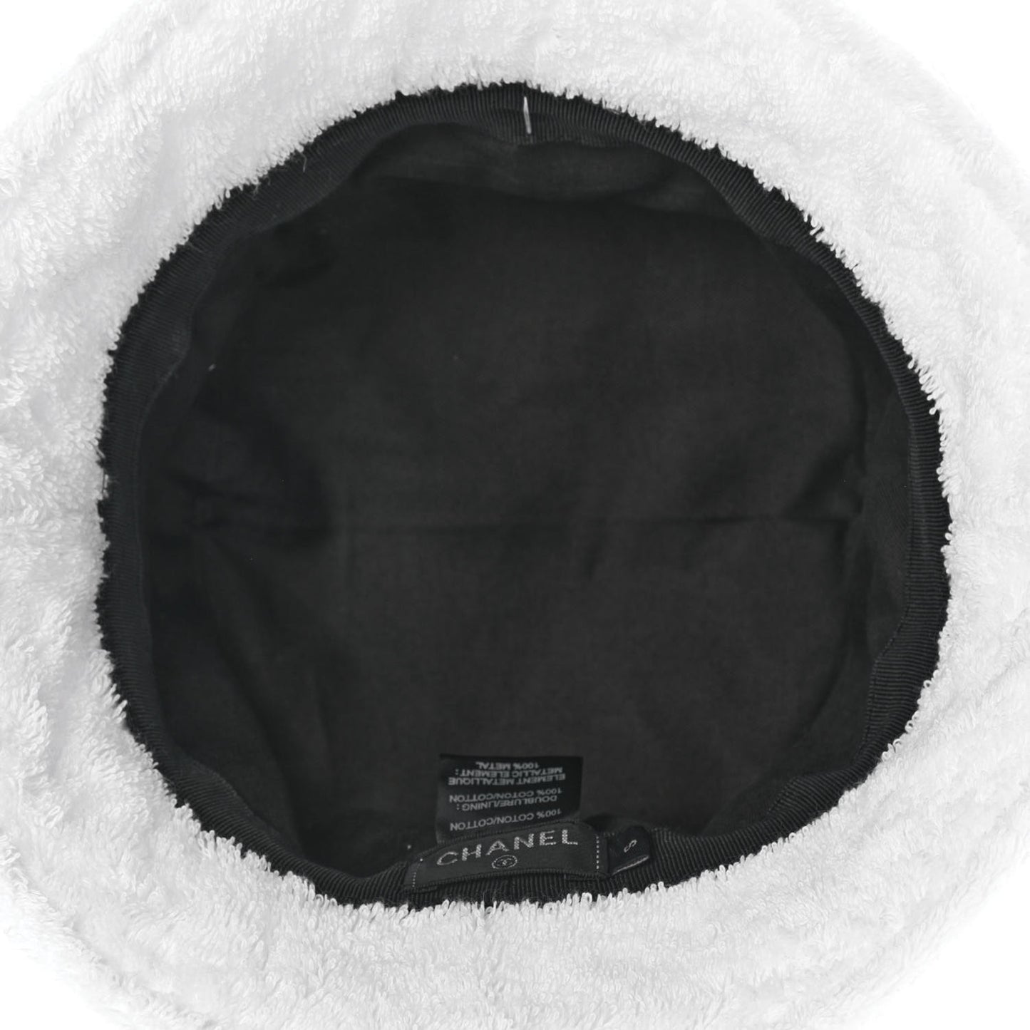Terry Cloth CC Bucket Hat S White