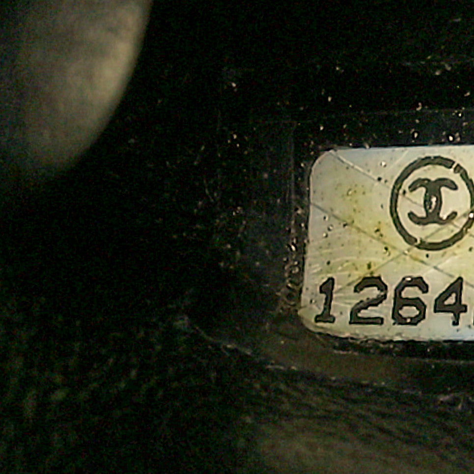 Washed Caviar Quilted Maxi Single Flap Black