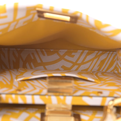 Fendi X SARAH COLEMAN Vitello Liberty Shiny Nappa Plexiglass FF Vertigo Mini Peekaboo Iconic Satchel Mimosa White 5 of 12