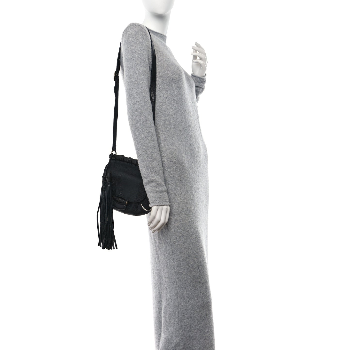 Calfskin Small Nouveau Shoulder Bag Black