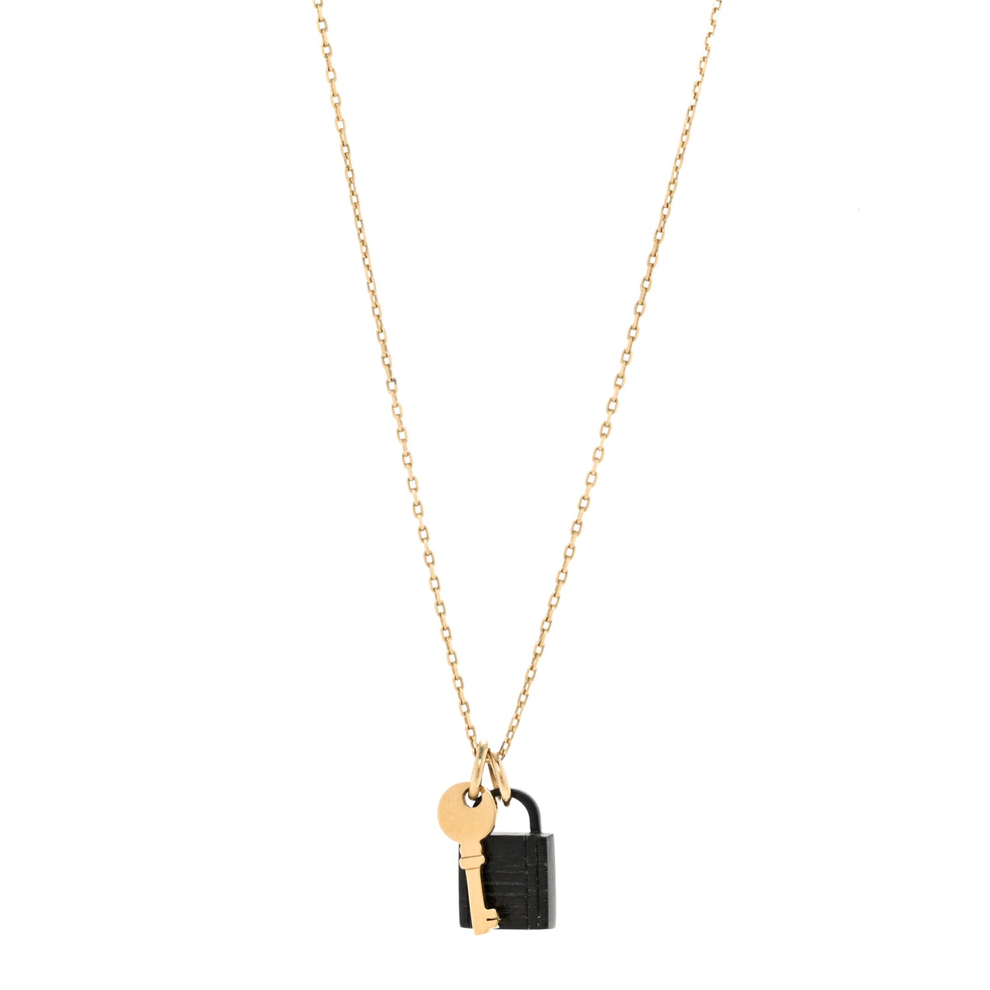 Permabrass Buffalo Horn Amulette Padlock PM Pendant Necklace