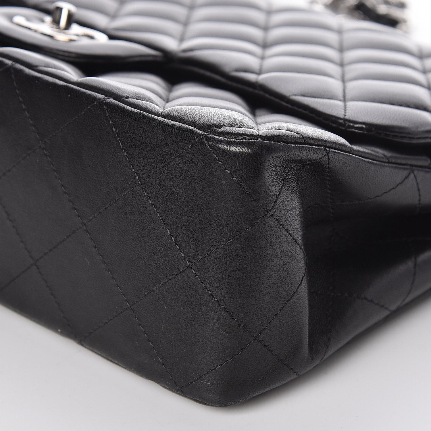 Chanel Lambskin Quilted Jumbo Single Flap Black 9 of 10