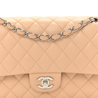 Chanel Lambskin Quilted Medium Double Flap Beige 8 of 12