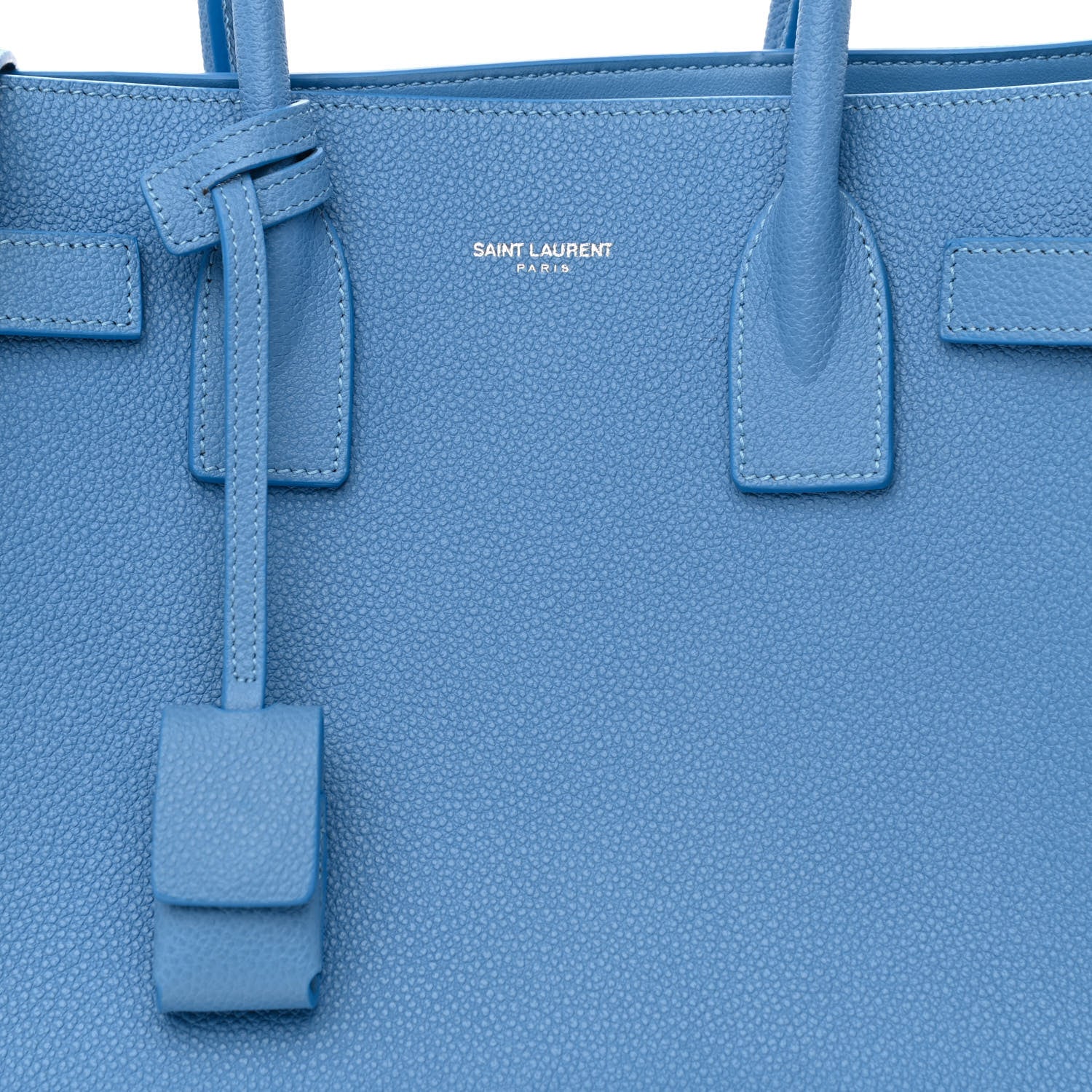 Saint Laurent Grained Calfskin Baby Sac De Jour Blue Clair 9 of 11