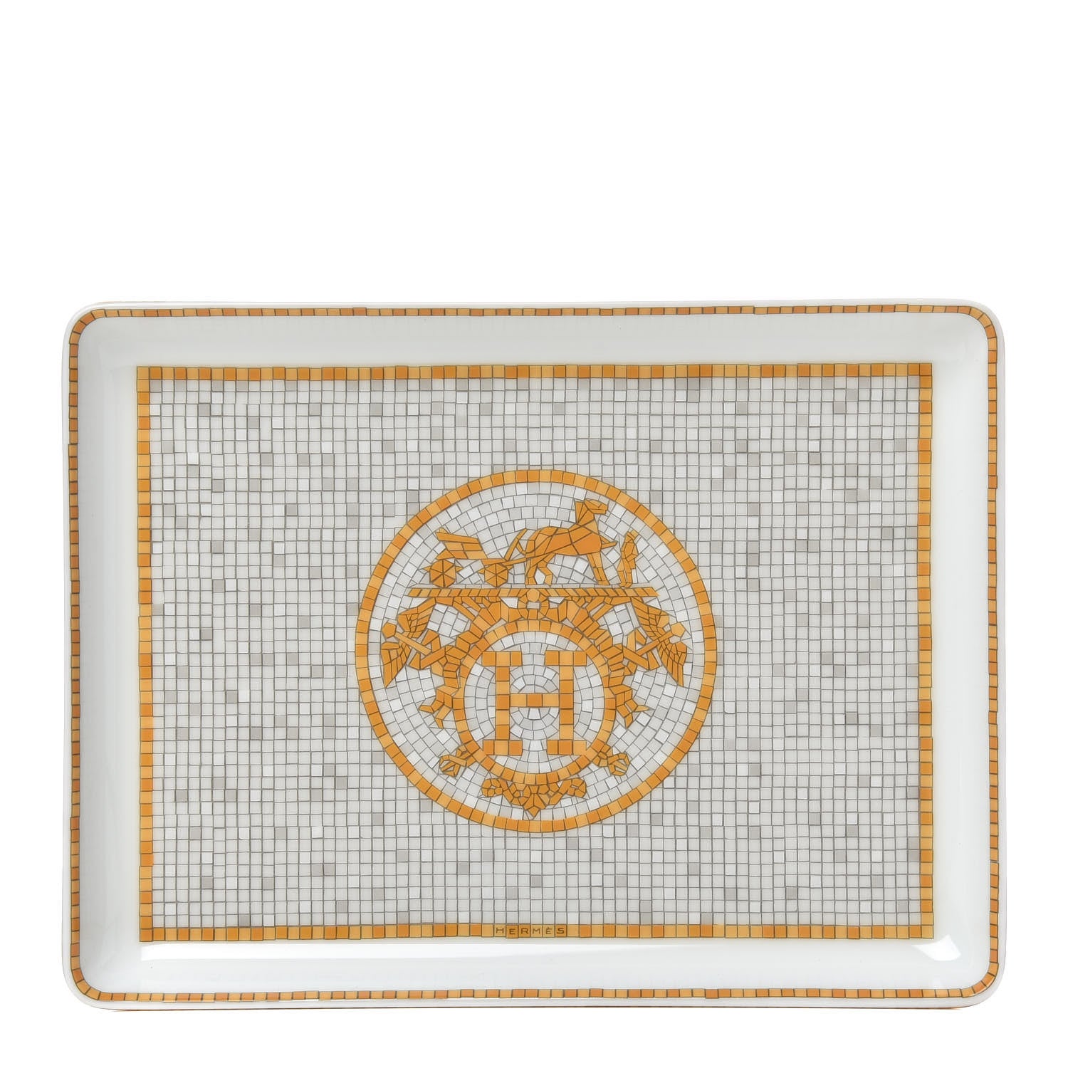 Hermes Porcelain Mosaique au 24 Sushi Plate 1 of 5