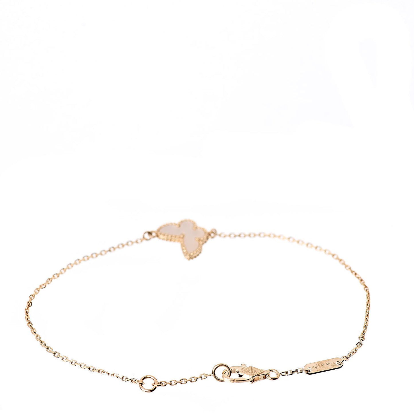 18K Yellow Gold Mother of Pearl Sweet Alhambra Butterfly Bracelet
