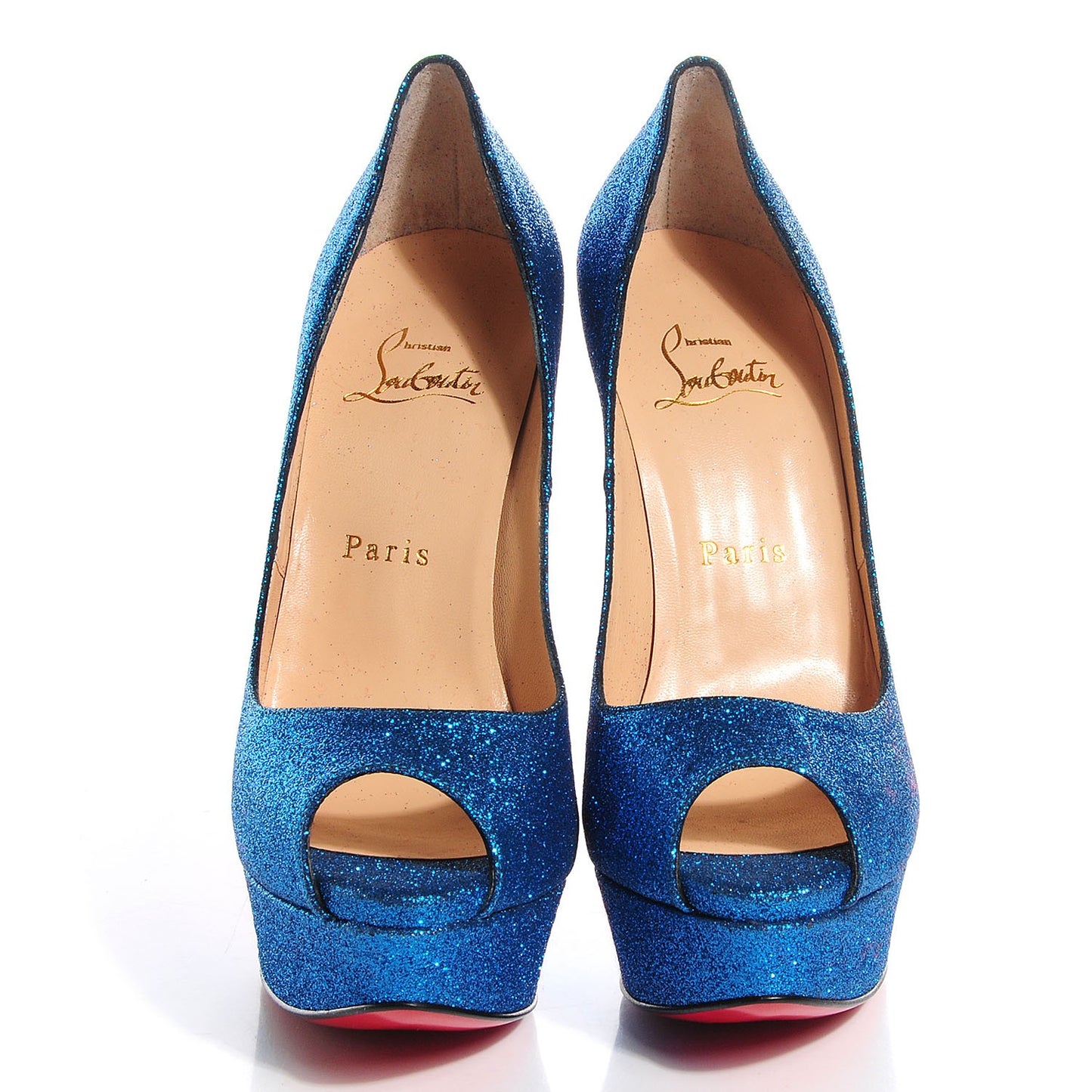 Mini Glitter Lady Peep 150 Pumps Blue Saphir 37.5