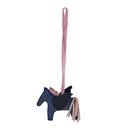 Hermes Milo Lambskin Grigri Rodeo Pegase Horse Bag Charm PM Bleu France Mauve Sylvestre Bleu Saphir 1 of 4