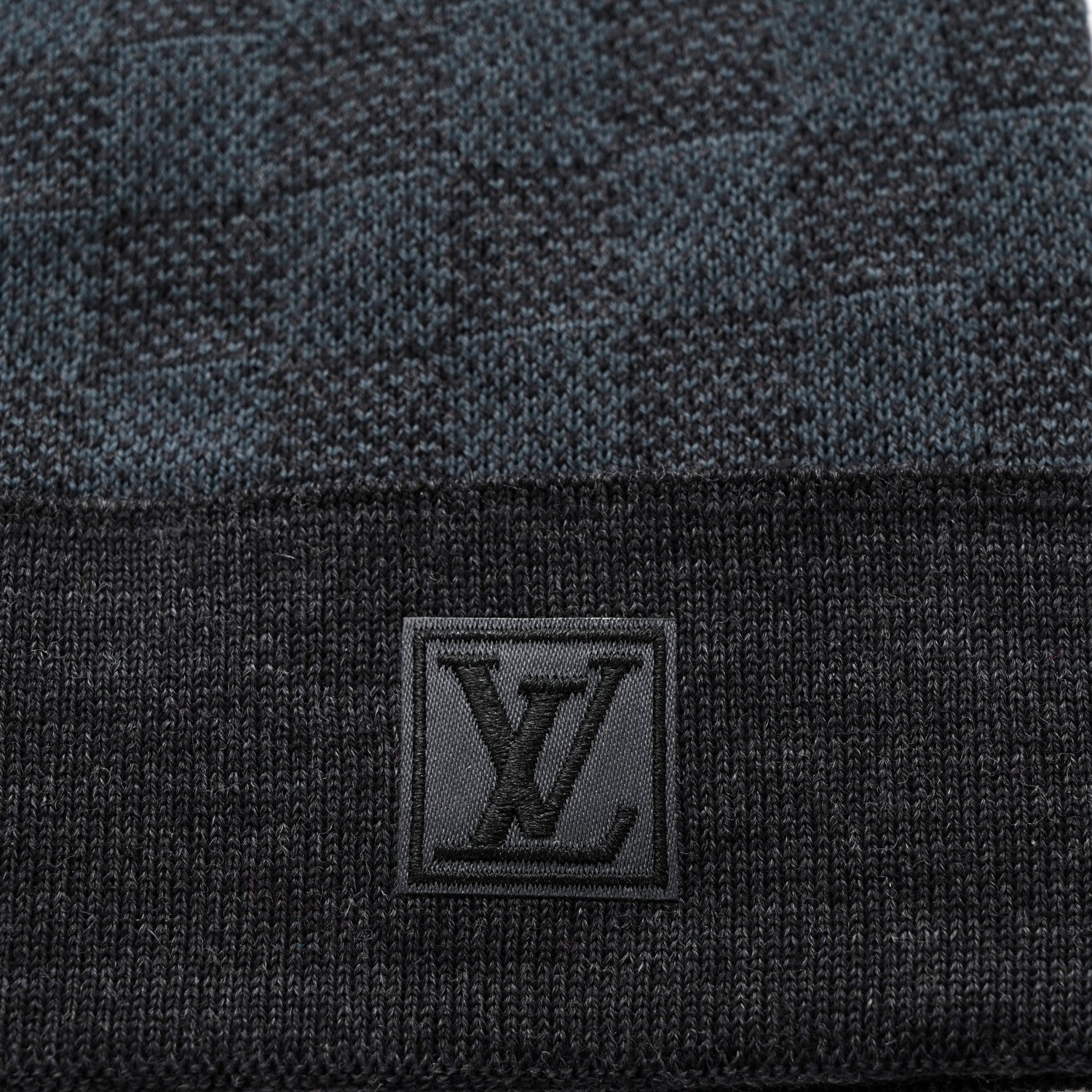 Louis Vuitton Wool Bonnet Petit Damier Graphite Beanie Hat 5 of 7