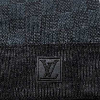 Louis Vuitton Wool Bonnet Petit Damier Graphite Beanie Hat 5 of 7