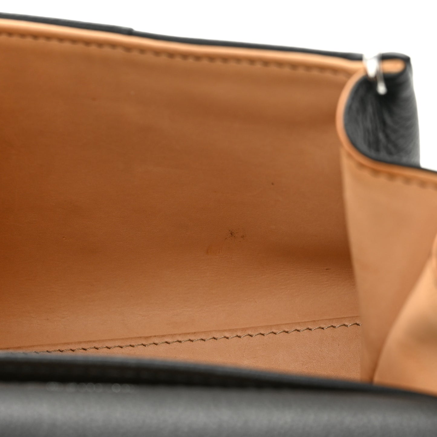 Grained Calfskin Mini Brillant Satchel Black