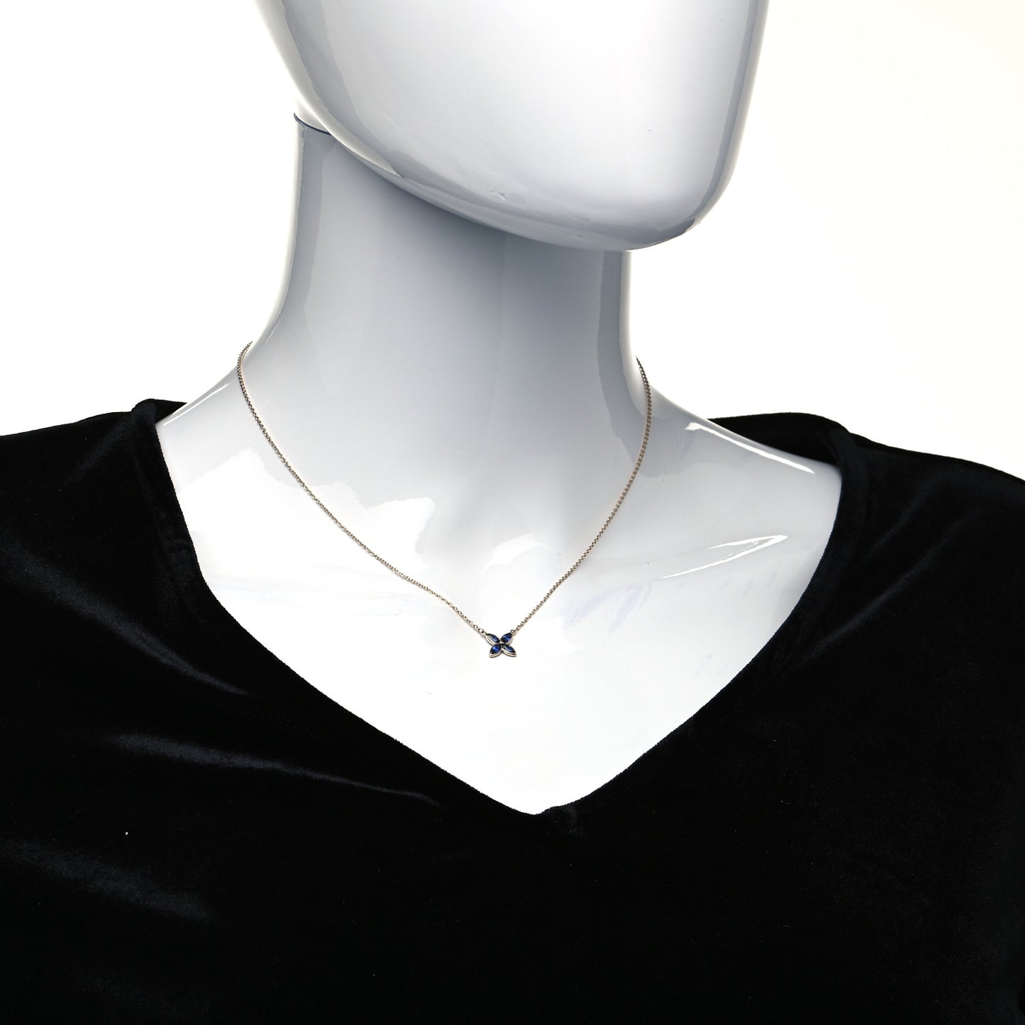 18K Yellow Gold Sapphire Small Victoria Necklace