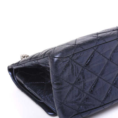 Chanel Metallic Aged Calfskin Quilted 2.55 Reissue 228 Flap Blue 10 of 11