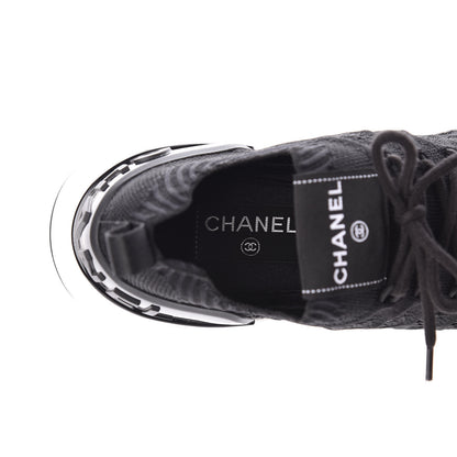 Chanel Fabric Logo Sneakers 38 Black 7 of 12