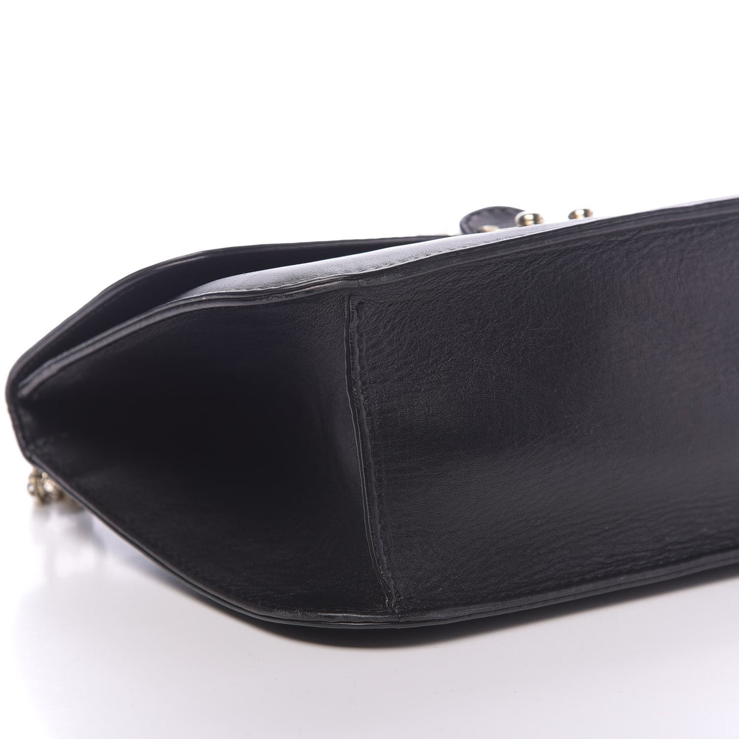 Vitello Medium Glam Lock Rockstud Flap Black