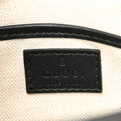 Gucci GG Supreme Monogram Horsebit 1955 Soft Small Shoulder Bag Beige Black 6 of 9