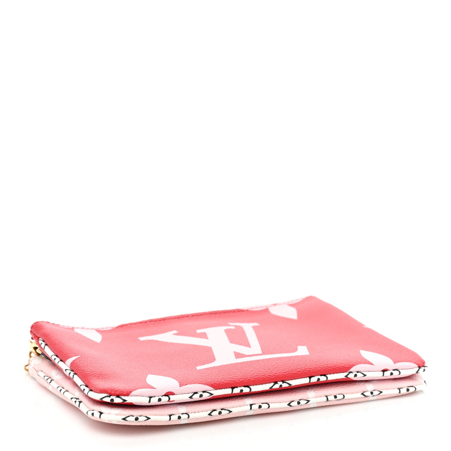 Monogram Giant Double Zip Pochette Rouge