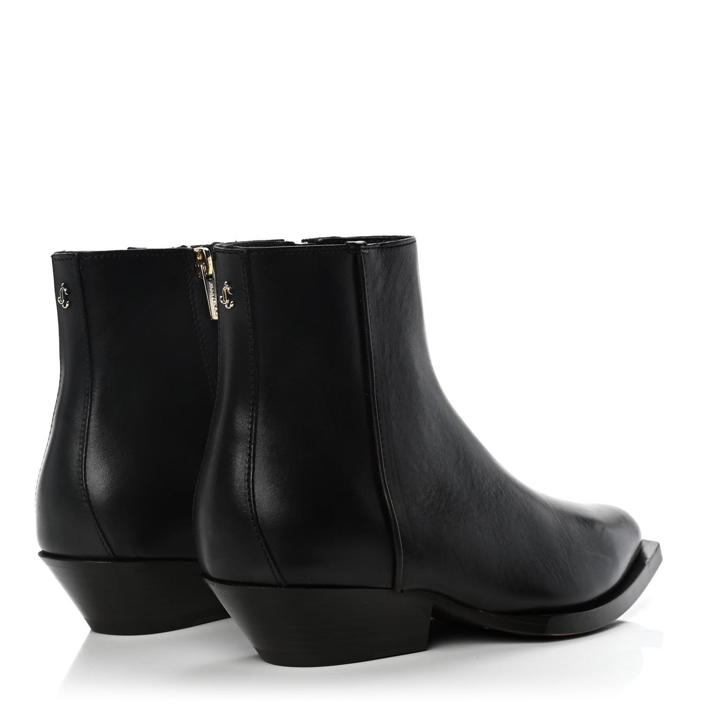 Calfskin Jun Ankle Boots 37 Black