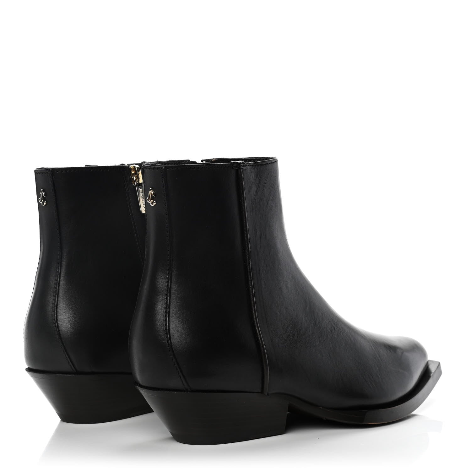 Jimmy Choo Calfskin Jun Ankle Boots 37 Black 4 of 8