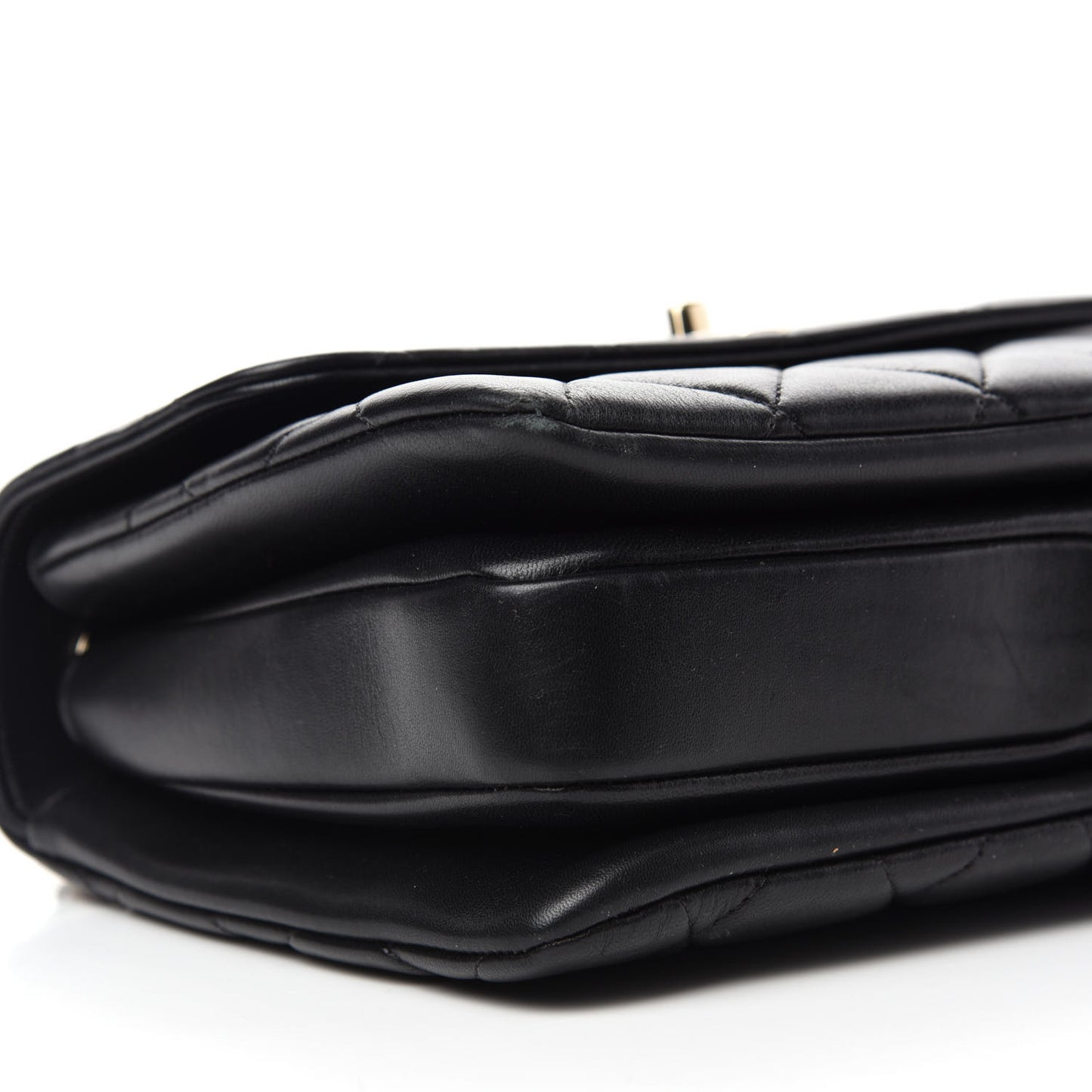 Lambskin Quilted Small Trendy CC Dual Handle Flap Bag Black