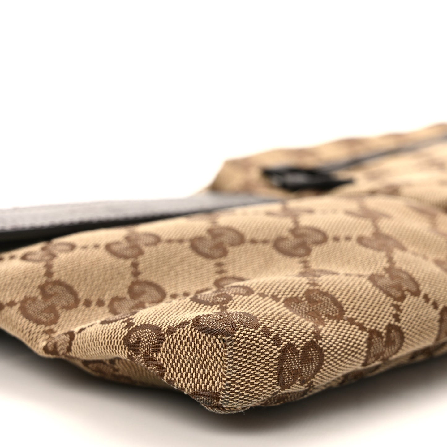GG Monogram Web Double Pocket Belt Bag Dark Brown