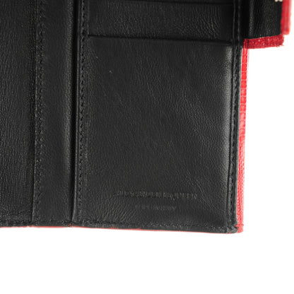 Alexander McQueen Snakeskin Calfskin Embossed Skull Continental Wallet Red 8 of 9